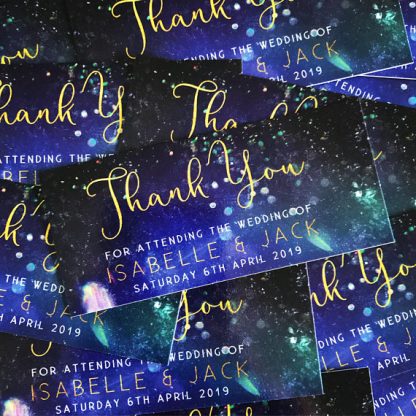 Milky Way Thank You Favour Cards