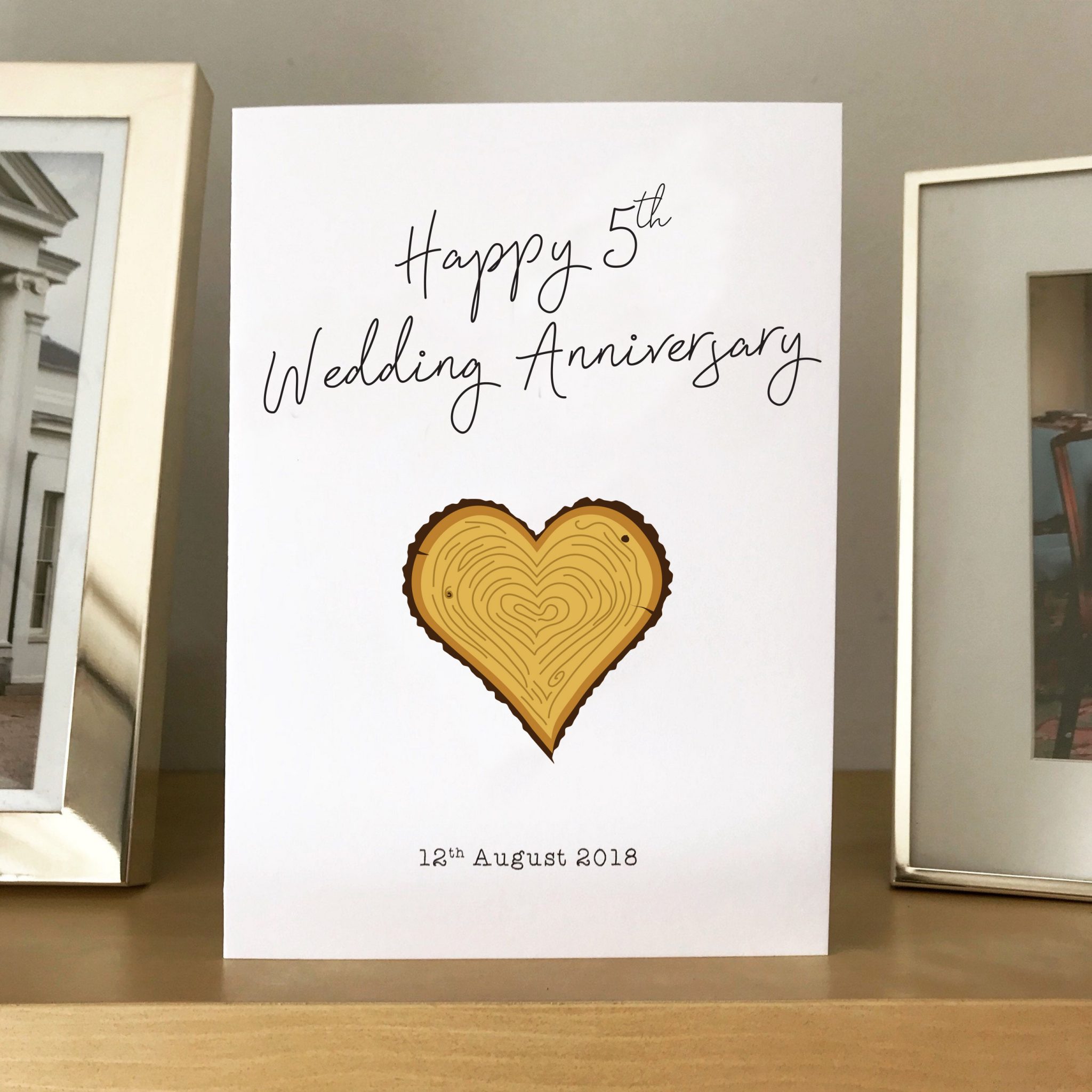 5th Wedding Anniversary Card Designed By Joe