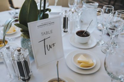chandelier table sign