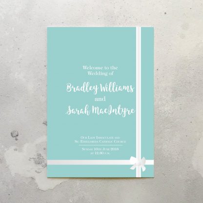 Tiffany Order of Service booklets