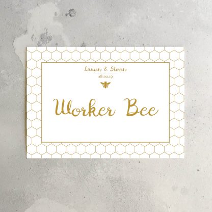 honey bee table sign