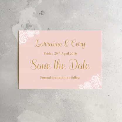 lace save the date