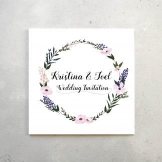 Floral Invitation front