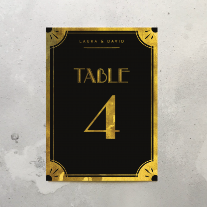 Gatsby Table signs
