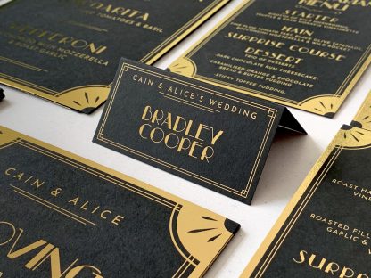 Gatsby foiled place cards
