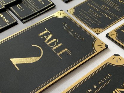 Gatsby Table signs