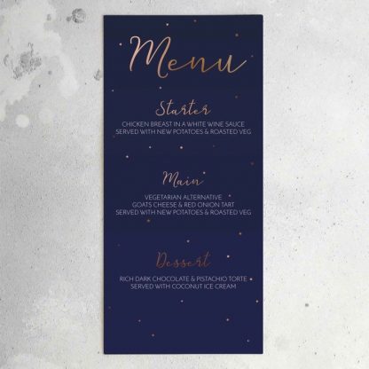 Starry Night Menu