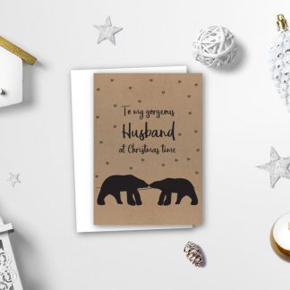 Polar Bear Husband Xmas Card