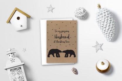 Polar Bear Husband Xmas Card