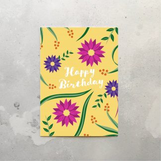 Floral birthday card