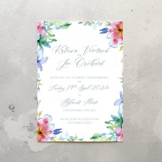 Spring watercolour invitations