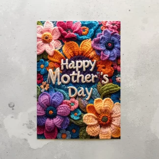 Crochet mothers day card2