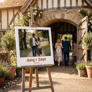 Polaroid welcome sign